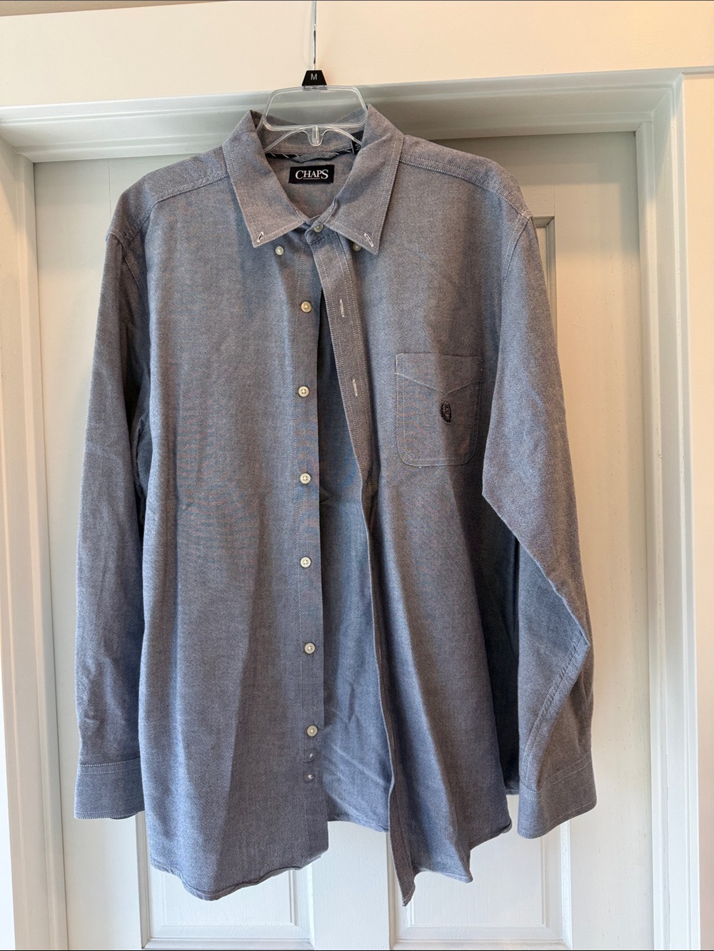 Chaps Men's Button-Down Shirt - Blue Heather